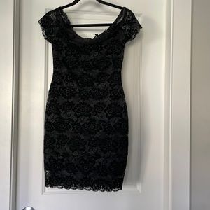 Black lace dress
